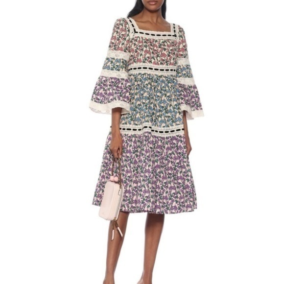 Marc Jacobs Dresses & Skirts - NWT Marc Jacobs Runway Floral Brocade Tiered Cottagecore Midi Dress Size 8